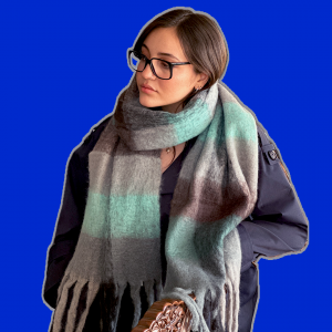 بیگ اسکارف چهارخانه مدل دیلمان  /Big Scarf