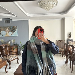 بیگ اسکارف چهارخانه مدل دیلمان  /Big Scarf