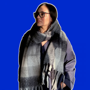بیگ اسکارف چهارخانه مدل روزگار/Big Scarf