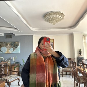 بیگ اسکارف چهارخانه مدل چاشنی /Big Scarf