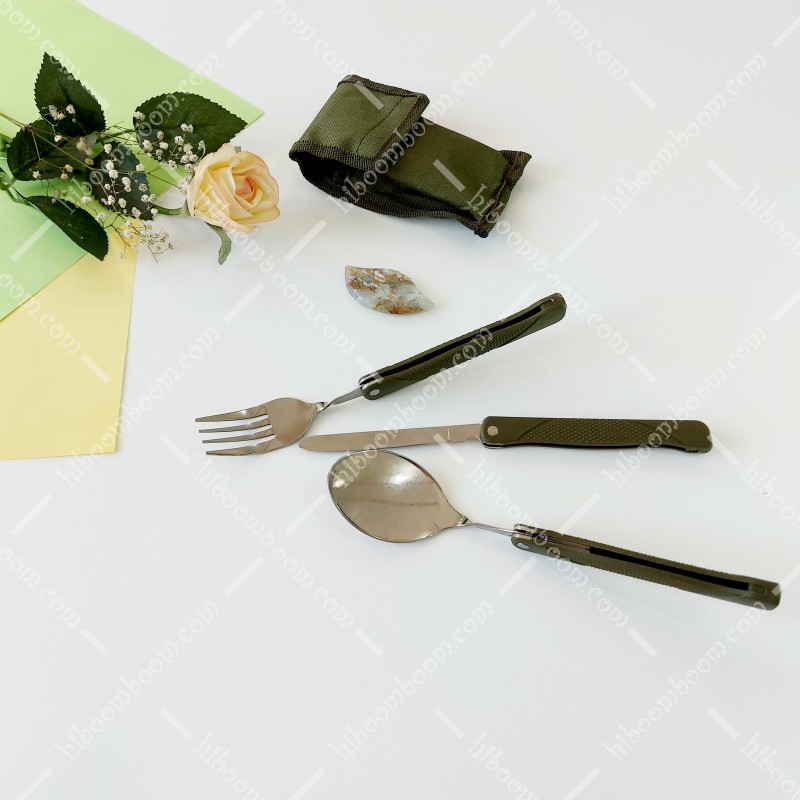 ست قاشق چنگال و چاقو تاشو سفری