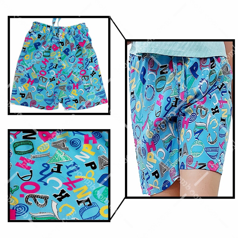 شلوارک راحتی نخی زنانه تایلندی طرح 4