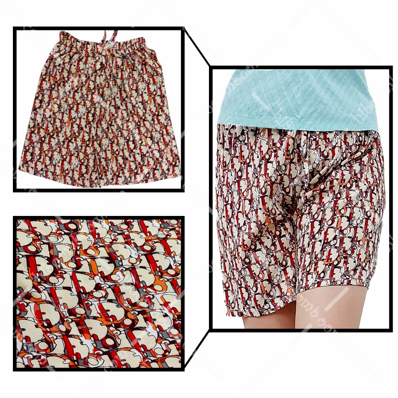 شلوارک راحتی نخی زنانه تایلندی طرح 5