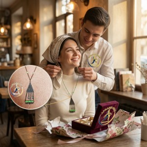 گردنبند برنزی طرح جغد