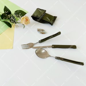 ست قاشق چنگال و چاقو تاشو سفری