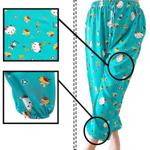 شلوار نخی تایلندی دمپا کشدار طرح 1