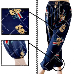 شلوار نخی تایلندی دمپا کشدار طرح 3