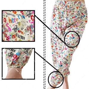 شلوار نخی تایلندی دمپا کشدار طرح 5