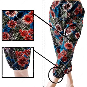 شلوار نخی تایلندی دمپا کشدار طرح 6