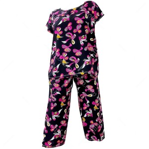 ست بلوز و شلوار راحتی نخی تایلندی طرح 3