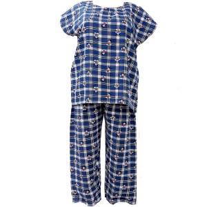 ست بلوز و شلوار راحتی نخی تایلندی طرح 9