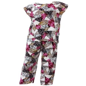 ست بلوز و شلوار راحتی نخی تایلندی طرح 10