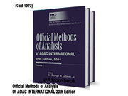 کد 1072- AOAC Official Methods of Analysis of AOAC International 2016