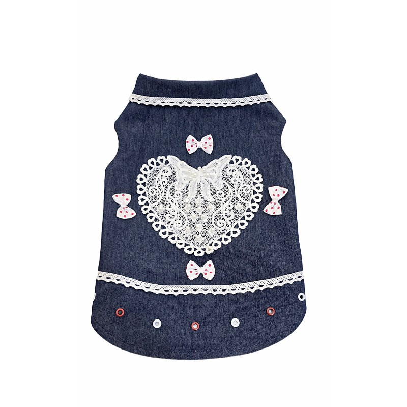 لباس سگ دخترانه مدل شانتی کد 0012 | لباس اسپرت وست برای سگ‌های خانگی