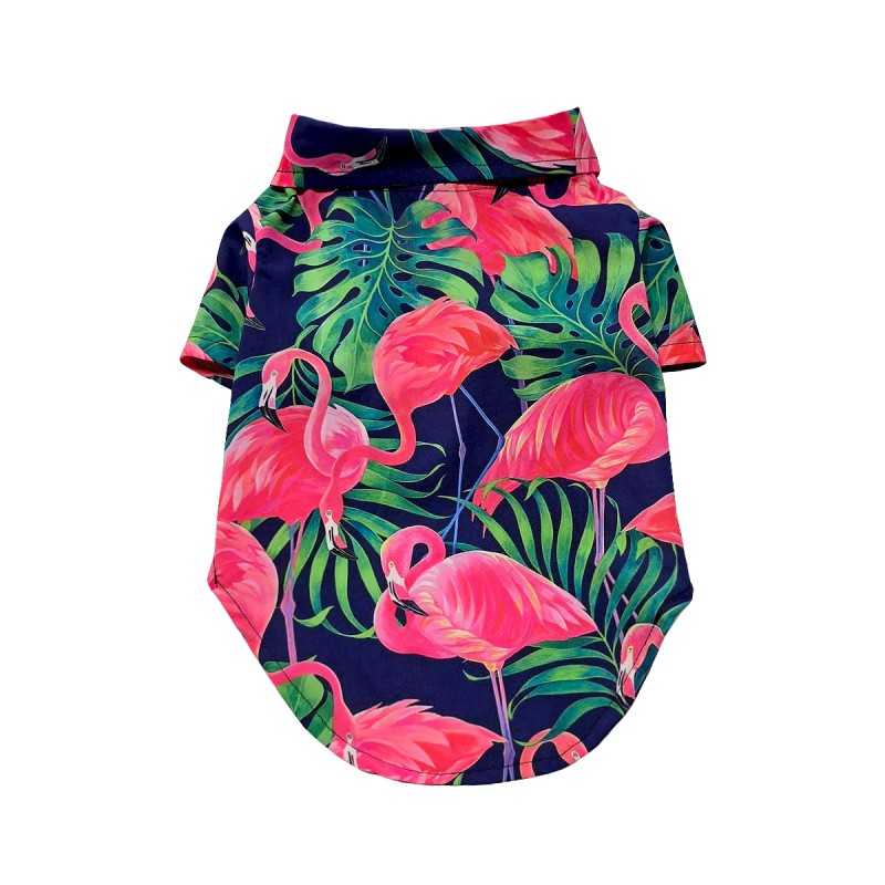 پیراهن هاوایی پسرانه سگ – لباس تابستانی شاد و خنک برای سگ‌های نر کد R0003