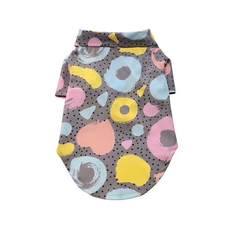 پیراهن هاوایی پسرانه سگ – لباس تابستانی شاد و خنک برای سگ‌های نر کد R0021