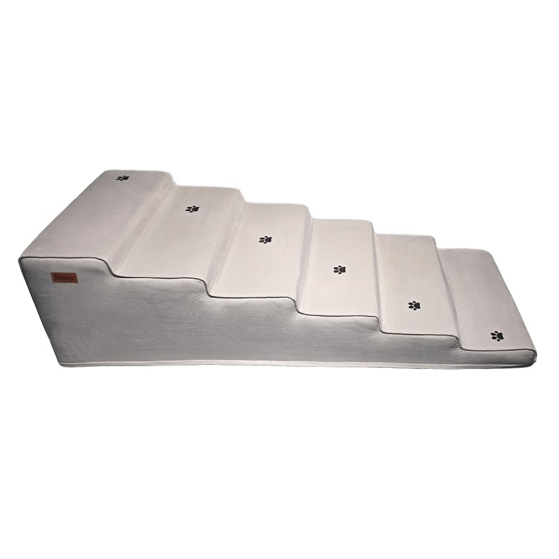 پله رمپ تخت جمشید سگ | طراحی درمانی با پله‌های کوتاه و پهن و پارچه مبلی کد 0071