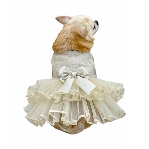 لباس سگ مدل کارامل کد 0008 | لباس مجلسی سگ مناسب تابستان و بهار