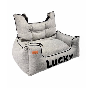 صندلی ماشین سگ سفارشی | مدل مبلی با تشک قابل شست‌وشو و طراحی ایمن   کد 5003