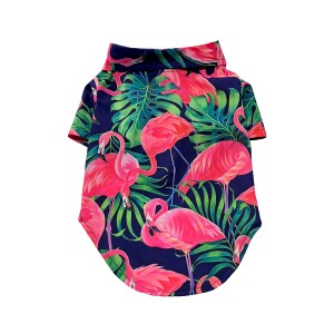 پیراهن هاوایی پسرانه سگ – لباس تابستانی شاد و خنک برای سگ‌های نر کد R0003