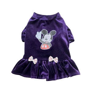 تیشرت سگ دخترانه بنفش – پارچه تریکو مخملی لوکس و گرم کد R0017