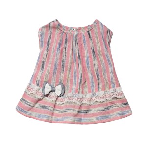 پیراهن نخی دخترانه سگ | لباس خنک و راحت برای سگ‌های خانگی کد R0037