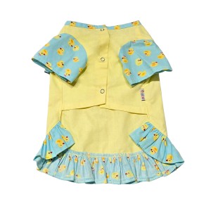 پیراهن نخی دخترانه سگ | لباس خنک و راحت برای سگ‌های خانگی کد R0037