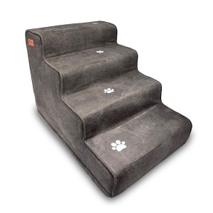 پله سگ ۴ پله‌ای | مدل یشمی مخملی با فوم پلی‌اتیلن سبک و مقاوم کد 1172