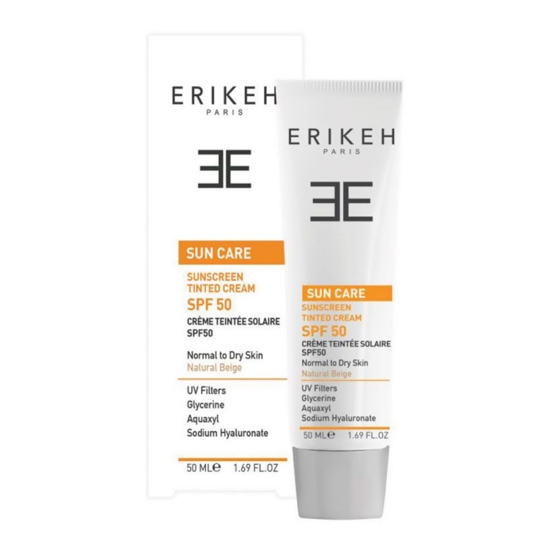 کرم ضد آفتاب رنگی پوست خشک و نرمال بژ طبیعی اریکه