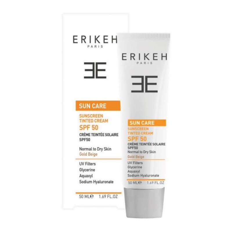 ضد آفتاب رنگی بژ طبیعی پوست خشک و نرمال اریکه