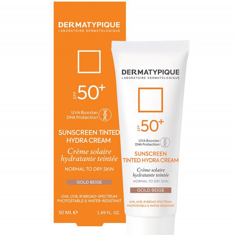 کرم ضد آفتاب رنگی  بژ طلایی پوست خشک درماتیپیک