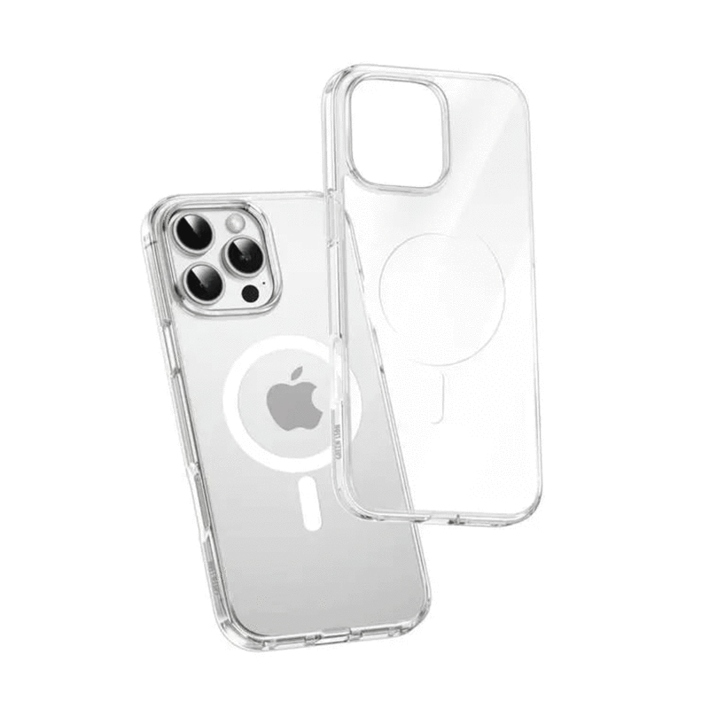 قاب مگنتی شفاف گوشی آیفون 16 پرو گرین GNMCRYC16PCL