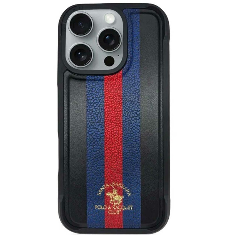 قاب مگنتی آیفون 16 پرومکس سانتا باربارا پولو راکت کلاب SB-IP16SPBAT-P6.9BLK-NVY