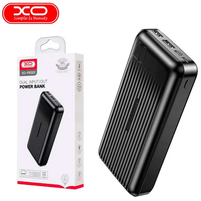 پاوربانک تایپ سی و یو اس بی 20000 ایکس او PB302