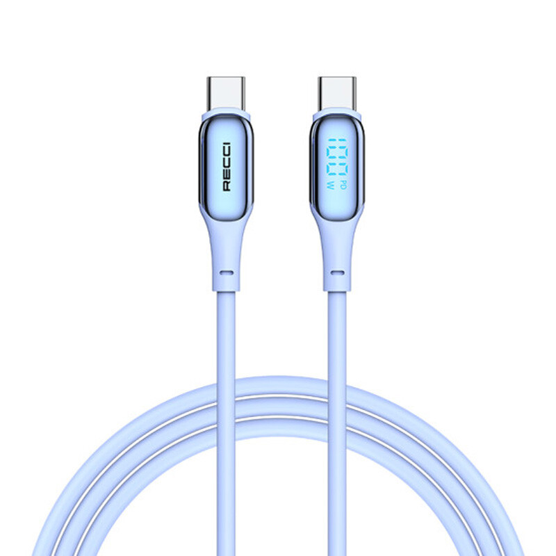 کابل سوپرفست شارژ دو سر تایپ سی 100 وات 1.2 متری رسی RS17CC