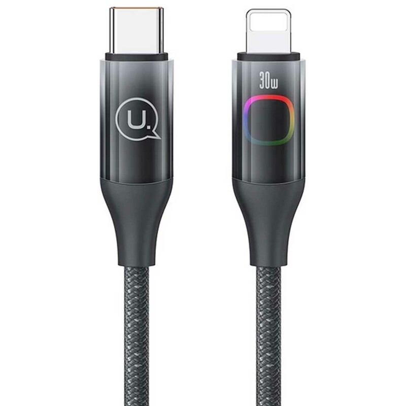 کابل آیفونی فست شارژ تایپ سی به لایتنینگ 30 وات 1.2 متری یوسامز US-SJ638