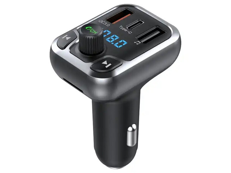 شارژر فندکی فست ماشین تایپ سی و پخش کننده بلوتوث 20 وات کانفلون JK71