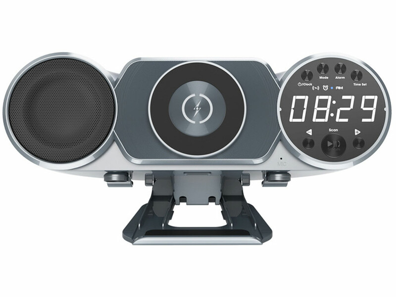 اسپیکر، شارژر بی سیم و سیمی، هولدر موبایل و ساعت رومیزی WD-100