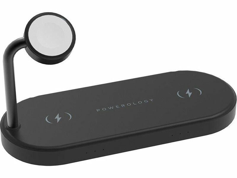 شارژر وایرلس مگنتی 49 وات و استند رومیزی پاورولوژی Powerology 4in1 Fast-Wireless Charging Dock P41MFCHBK