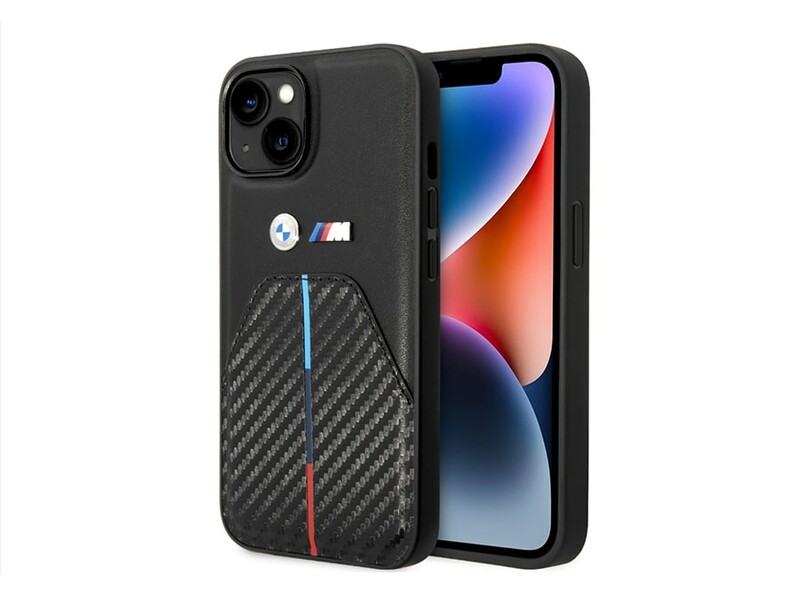 قاب فیبر کربن و چرم آیفون 14 پلاس طرح بی ام و ام3 CG Mobile iphone 14 Plus BMW M3 Carbon Fiber &amp; Leather Case