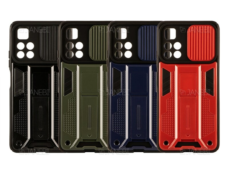 قاب محافظ لنز و استند دار شیائومی Xiaomi Poco M4 Pro 5G Slide Camera &amp; Stand Case