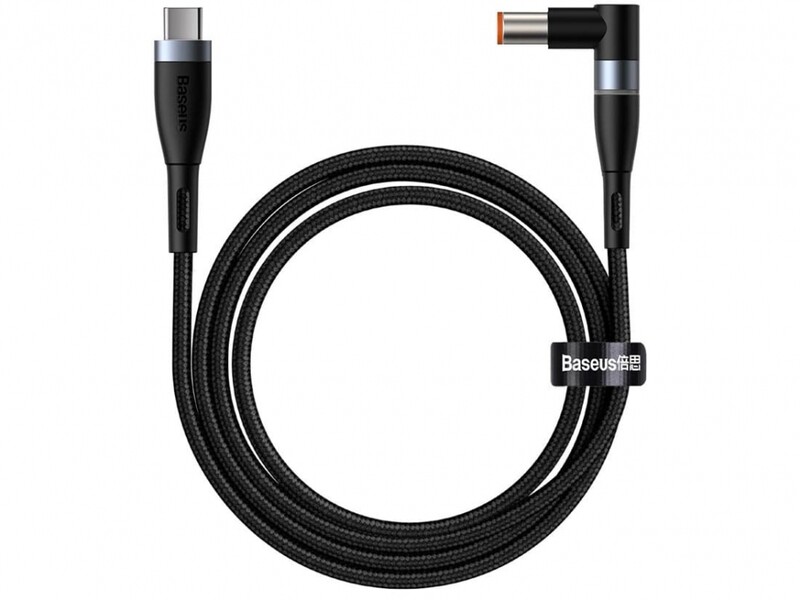 کابل شارژ مغناطیسی سوزنی لپ تاپ لنوو بیسوس Baseus Zinc Lenovo Type-C to DC Round Port (7.9*5.5mm) 2m