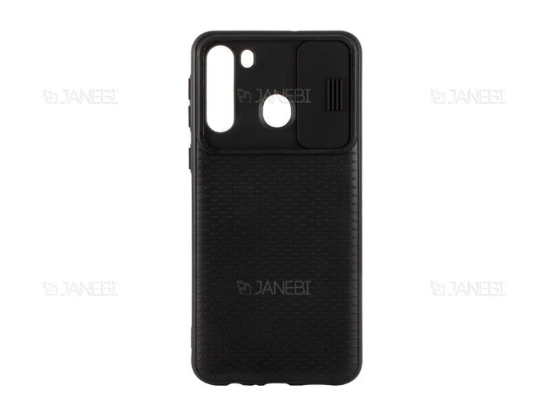 قاب محافظ با درپوش کشویی لنز سامسونگ Lens protector Case Samsung Galaxy A21