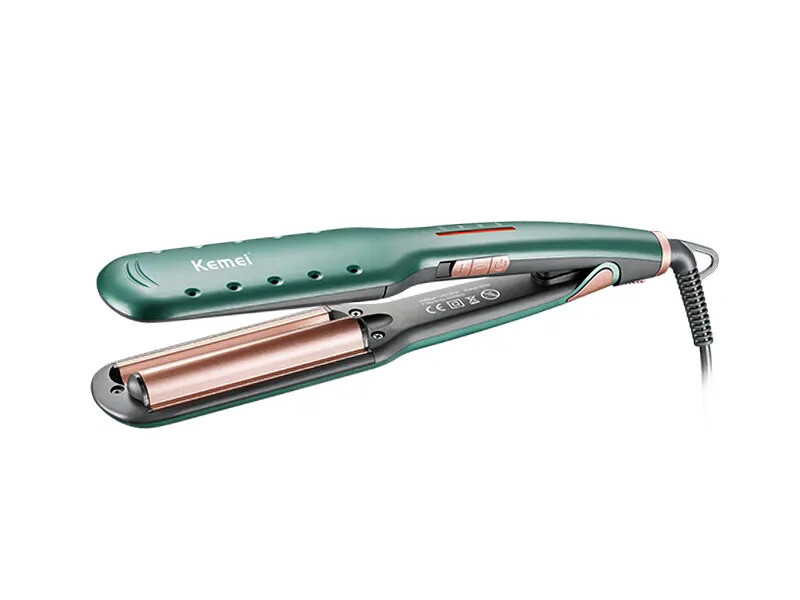 فرکننده و حالت دهنده موی سر حرفه‌ای مسافرتی کمی Kemei Salon Hair Straightener Curling Iron Km-2053