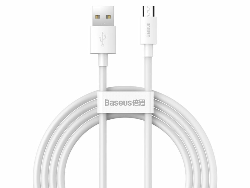 پک 2تایی کابل میکرو یو اس بی بیسوس Baseus Simple Wisdom Kit 2.1A 1.5m TZCAMZJ-02