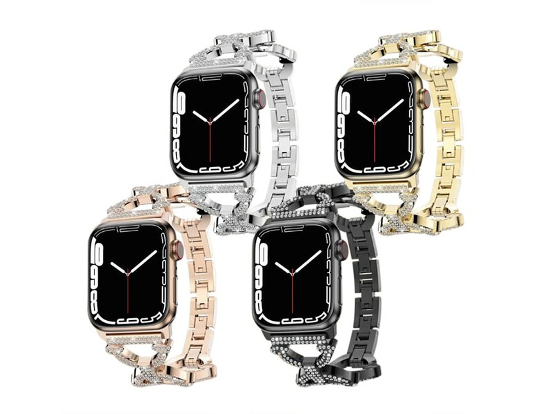 بند فلزی نگین دار اپل واچ 38 و 40 و 41 میلی متر گرین Green Apple Watch 38/40/41mm Bello Jeweled Metal Band