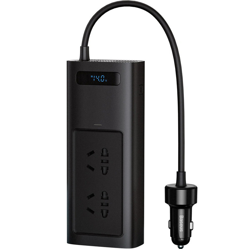 اینورتر 150 وات و شارژر فندکی فست شارژ ماشین بیسوس BS-CI15