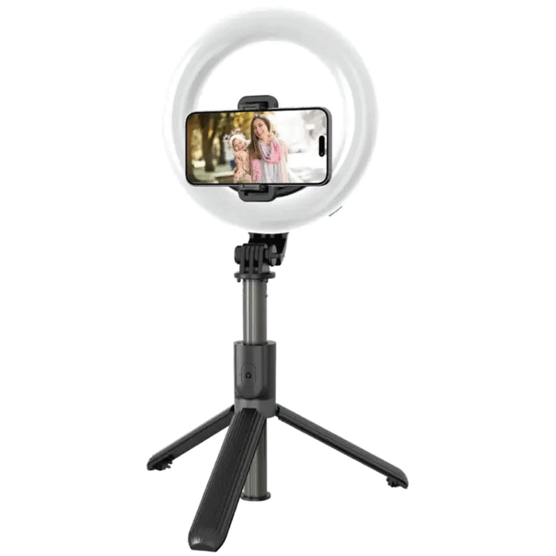 رینگ لایت و سه پایه گوشی 194 سانتی‌متری گرین‌لاین GNRNGLT6SSBK