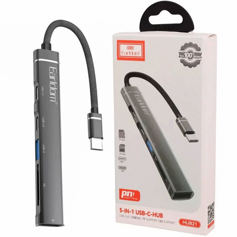 هاب تایپ سی 5 پورت ارلدام ET-HUB21