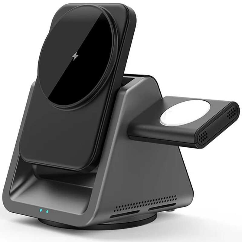 شارژر بی سیم رومیزی 15 وات گوشی، ایربادز و اپل‌واچ ویوو Wi-W018